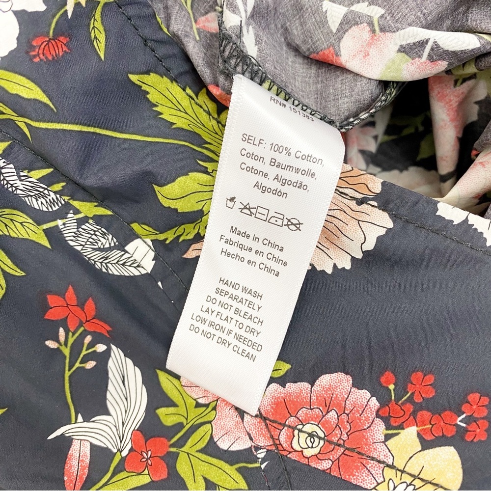 Anthropologie X Current Air Clea Wide Leg Belted Button Front Jumpsuit Floral - Picture 11 of 11